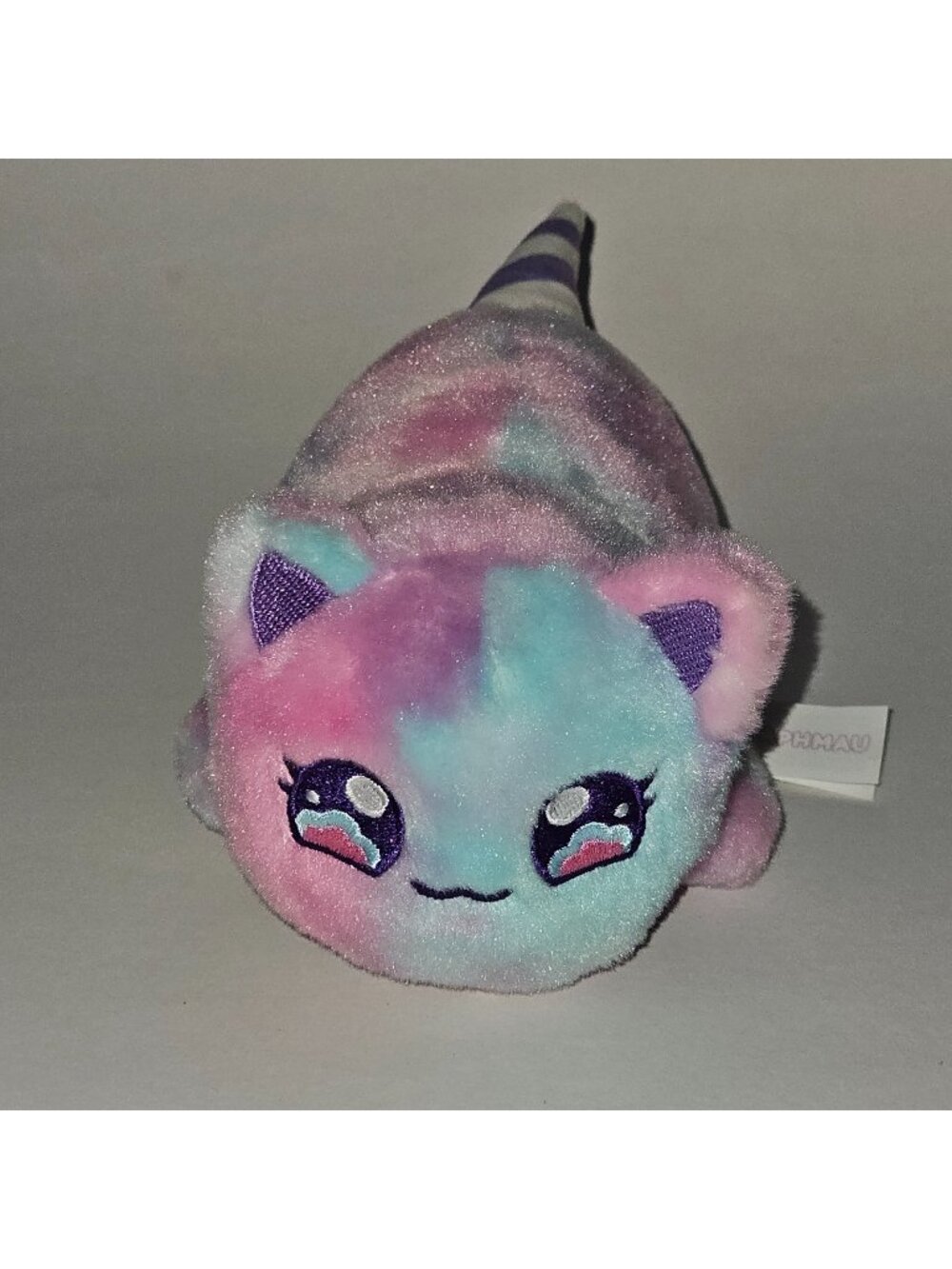 Aphmau MeeMeows Cat Plush 6.5" Cotton Candy Kitty Pink Blue Tie Dye Purple 2022